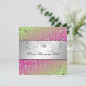 311-Silver Divine Strawberry Limoen Sweet 16 Kaart (Staand voorkant)