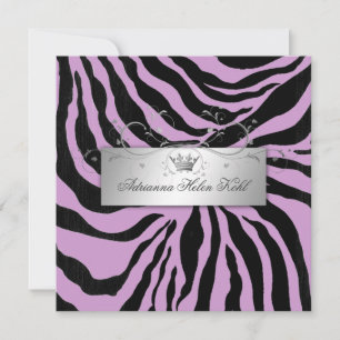 311-Silver Divine Zebra Paars Lingerie Kaart