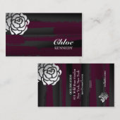 311-SMASHING ROOS DEEP MAROON VISITEKAARTJE (Voorkant / Achterkant)