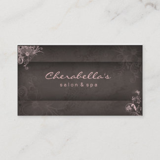 311 Spa de salon rose carte de visite floral