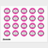 311 Sticker à bande de zèbre rose divin (Feuille)