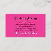 311 Stylish City Girl | Ziekenroze Visitekaartje (Achterkant)