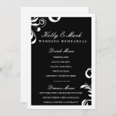 311-Swanky Swirl Dinner / Menu Drink Black (Voorkant / Achterkant)