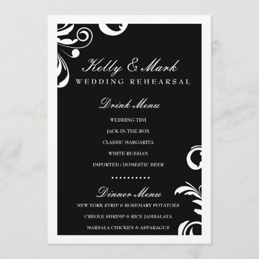 311-Swanky Swirl Dinner / Menu Drink Black (Voorkant)