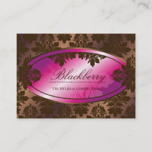 311-Sweet Blackberry Chocolate Truffle Damask Visitekaartje
