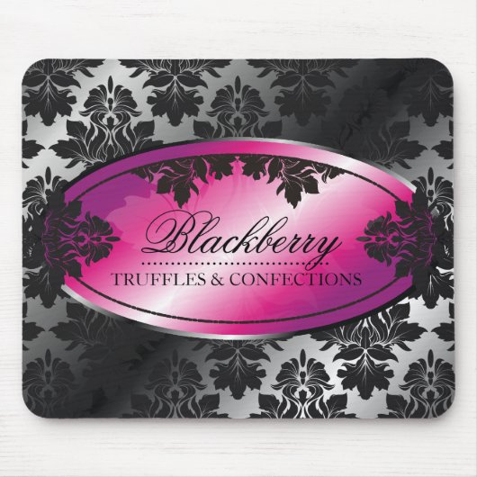 311-Sweet Blackberry Truffle Damask Muismat (Voorkant)