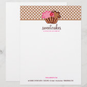 311-Sweet Cakes Cupcake Letterhead Briefhoofd Ontwerp (Voorkant / Achterkant)