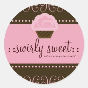 311-Swirly Sweet ook Ronde Sticker