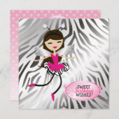 311-Trendy Angel Baby - Uitnodiging (Voorkant / Achterkant)