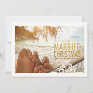 311 Très marié Noël Tan Carte photo de vacances