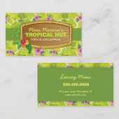 311-Tropical Tiki - carte de visite de vert de (Devant / Derrière)