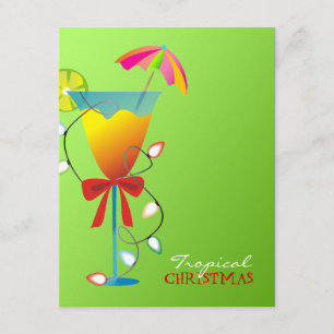 311-Tropisch paradijs met Kerstmis, groene Luau Kaart