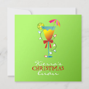 311-Tropisch paradijs met Kerstmis, groene Luau Kaart