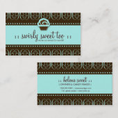 311-Turquoise Zwemig te zoet Visitekaartje (Voorkant / Achterkant)