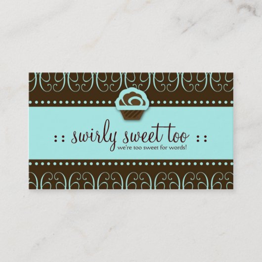 311-Turquoise Zwemig te zoet Visitekaartje (Voorkant)