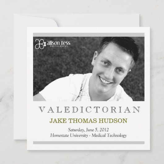 311 Valedictorian Graduation Faire-part (Devant)