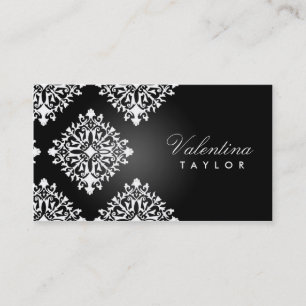 311 Valentina Noir et Blanc Damask Visitekaartje