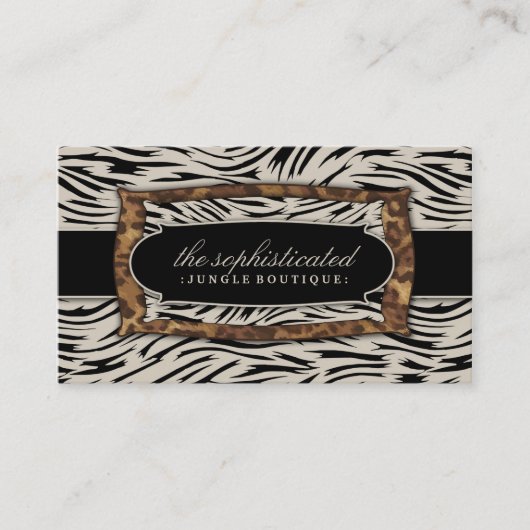 311 Verfijnd Oerwoud Zebra Visitekaartje (Voorkant)