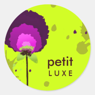 311 Verleidelijke Paarse Allium Neon Green Ronde Sticker