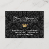 311 White Chandelier Damask Visitekaartje (Achterkant)