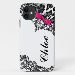 311 White Hot Pink Leopard Dream in Lights iPhone 11 Hoesje