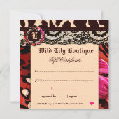 311 Wild Lily Pink Leopard Gift Certificate (Achterkant)