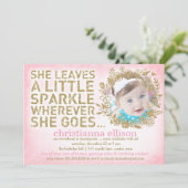 311 Ze laat een kleine sprankelende bloemenkrans a Kaart (Staand voorkant)