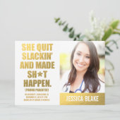 311 Ze stopt met slackin en maakte Afstuderen Aankondiging (Staand voorkant)