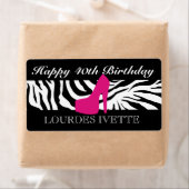 311 Zebra Heel Étiquette rose (En situation)