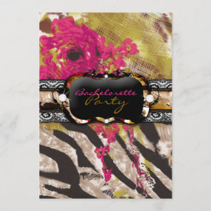 311 Zebra Roos roze Kaart