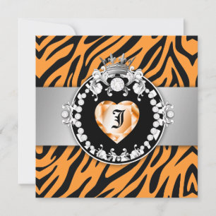 311 Zebra Tique Kiss Queen of Hearts Sweet 16 Kaart