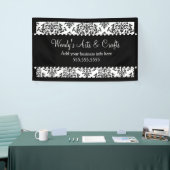 311 Zwarte en witte Damasbanner Spandoek (Beurs)