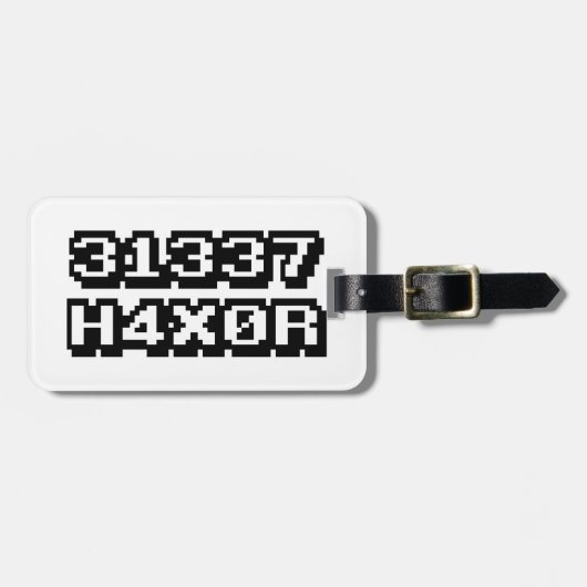31337 H4X0R BAGAGELABEL (Voorkant horizontaal)