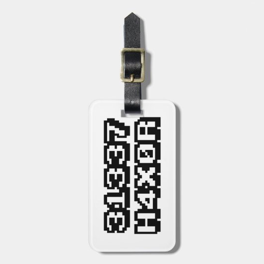 31337 H4X0R BAGAGELABEL (Voorkant verticaal)