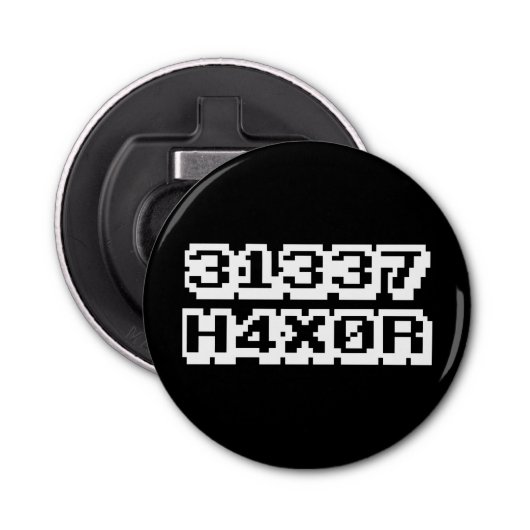 31337 H4X0R BUTTON FLESOPENER (Voorkant)