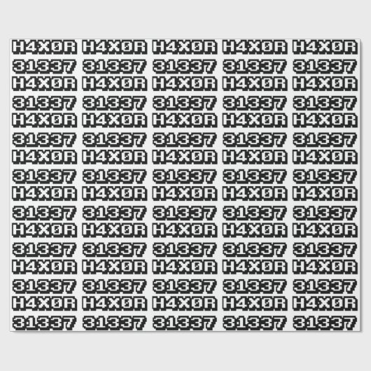 31337 H4X0R CADEAUPAPIER (Vlak)