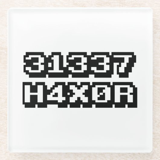31337 H4X0R GLAZEN ONDERZETTER (Voorkant)