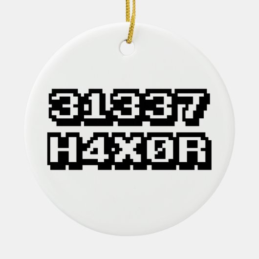 31337 H4X0R KERAMISCH ORNAMENT (Voorkant)