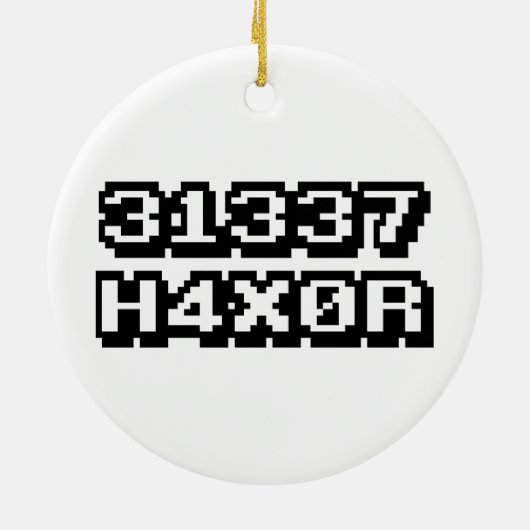 31337 H4X0R KERAMISCH ORNAMENT (Achterkant)