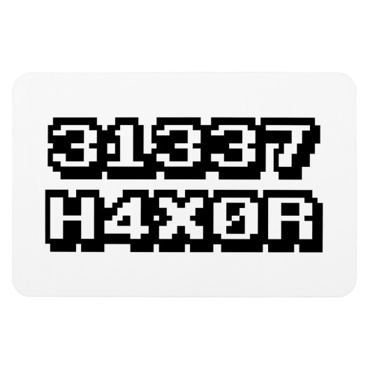 31337 H4X0R MAGNEET (Horizontaal)