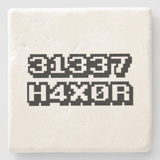 31337 H4X0R STENEN ONDERZETTER (Voorkant)