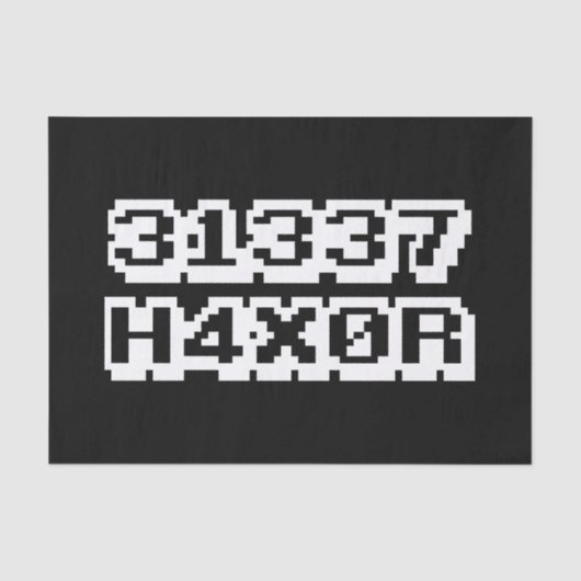 31337 H4X0R TISSUEPAPIER (Voorkant)