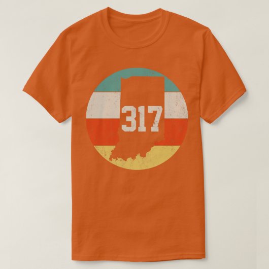 317 Netnummer Indiana Retro T-shirt (Design voorkant)