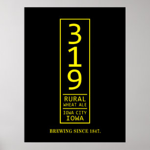 319 Poster de bière de blé rural