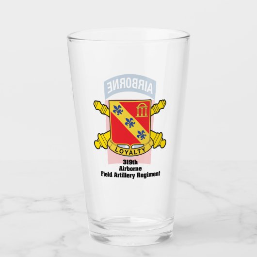 319e AFAR 82e Airborne Division Beer Glass Glas (Voorkant)