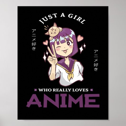 31.Alleen een meisje dat echt van Anime houdt Poster (Voorkant)
