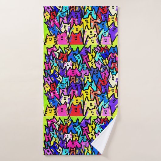 31 CHATS Serviette de bain (Serviette de bain)