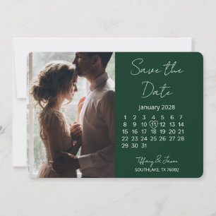31 Dagen Kalender Bewaar de Datum Bos Groen Save The Date