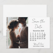 31 Dagen Kalender Save the Date Zwart en Wit (Voorkant / Achterkant)