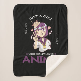 31.Een meisje dat echt van Anime houdt Sherpa Deken